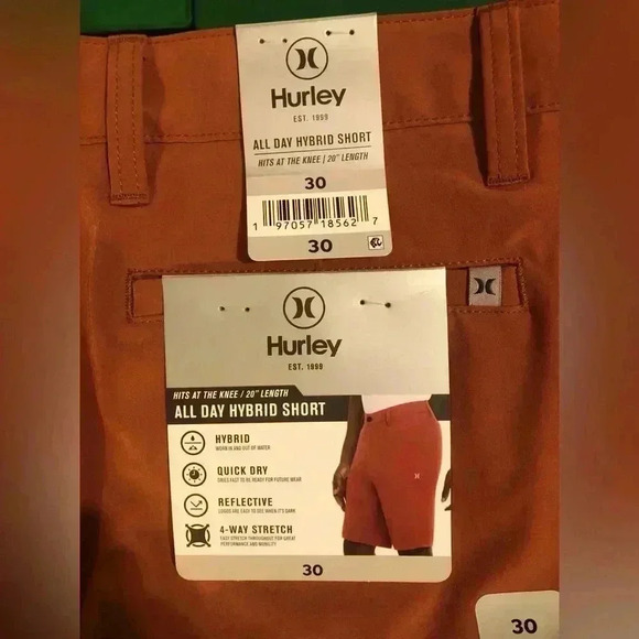 🔥Hurley Men's Orange Shorts🔥 - Picture 7 of 9